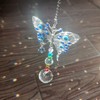 Persofine Window Hanging Suncatcher with Crystal,blue butterfly Garden Hanging Rainbow