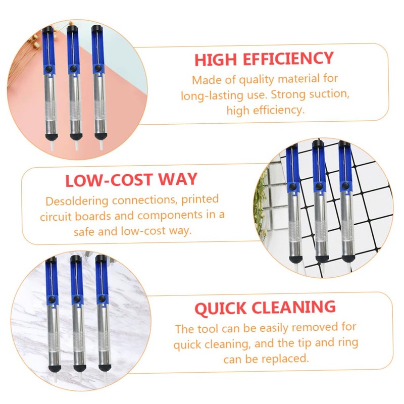 Operitacx 10pcs Solder Sucker Desoldering Pump Kit High Pressure Vacuum