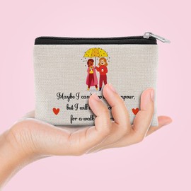 Friendship Gifts for Women Coin Purse Best Friend Christmas Birthday Gifts for Bestie BFF Soul Sister Presents for Coworker Classmate Inspirational Presents for Her Zipper Change Pouch