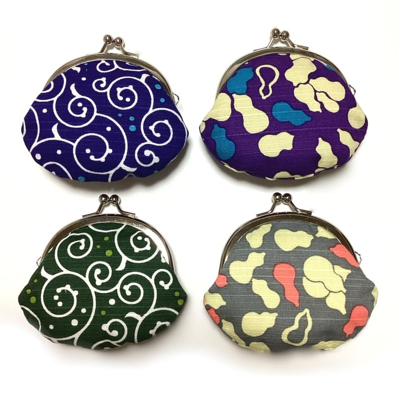 Kyosuu Coin Purse Coin Case, Cotton, Pouch, Approx. 3.3 x