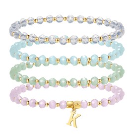 IEFWELL Kids Jewelry for Girls - Crystal Bracelets for Teen Girls Kids Bracelets for Teen Girls Charm Bracelet for Kids Bracelets Cute Bracelets Jewelry for Teen Girls 8-12 Letter K Bracelet for Kids