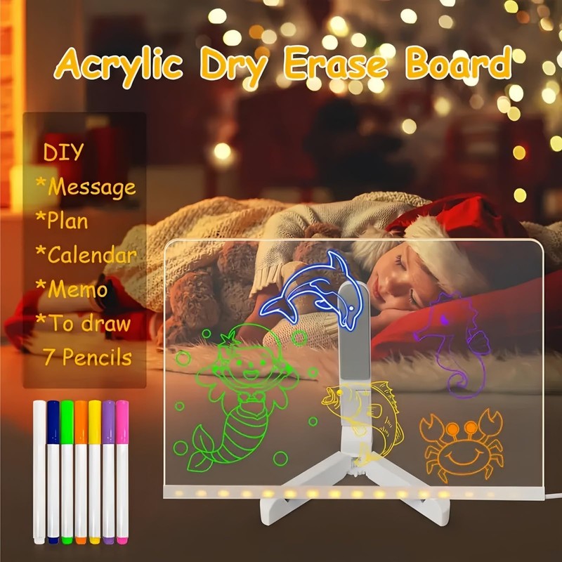 Acry/LIC LED Writing Message Board,LED Message Board with 7 Colors