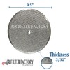 Air Filter Factory 9-1/2 Inches Round x 3/32 With Center