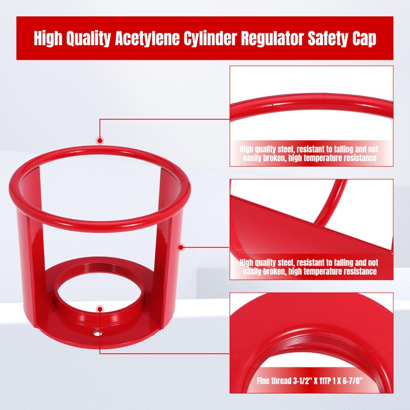 Acetylene Cylinder Regulator Safety Cap Protector Safety Collar 3-1/2 x