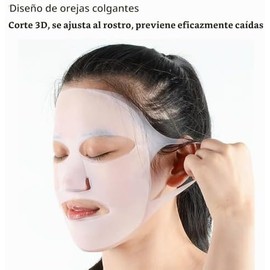 Mascarilla Facial de Silicona 4 Piezas, Envolturas Faciales Reutilizables para Tratamientos Hidratantes, Cubierta para Cuidado de la Piel, Protege