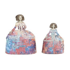 Deco 79 Tuscan Polystone Sculpture Statue and Sculpture for Home Decor, Decorations for Home, Art Decor Living Room, Office, Bedroom, S/2 8", 6" H, Multi