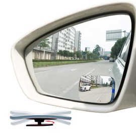 Slim Square Blind Spot Mirror, Ampper HD Glass Frameless Convex Rear View Mirror, Pack of 2