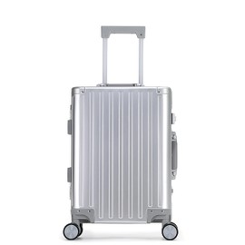 YYW Full Aluminum Carry On Luggage - Airline Approved Hardside Suitcase with TSA Lock Hardside Lightweight Suitcase and Silent Wheels Ideal for Business Travel