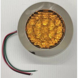 Star SVP Light Bar LED Strobe Round 4” Flashing Amber Chrome Ring