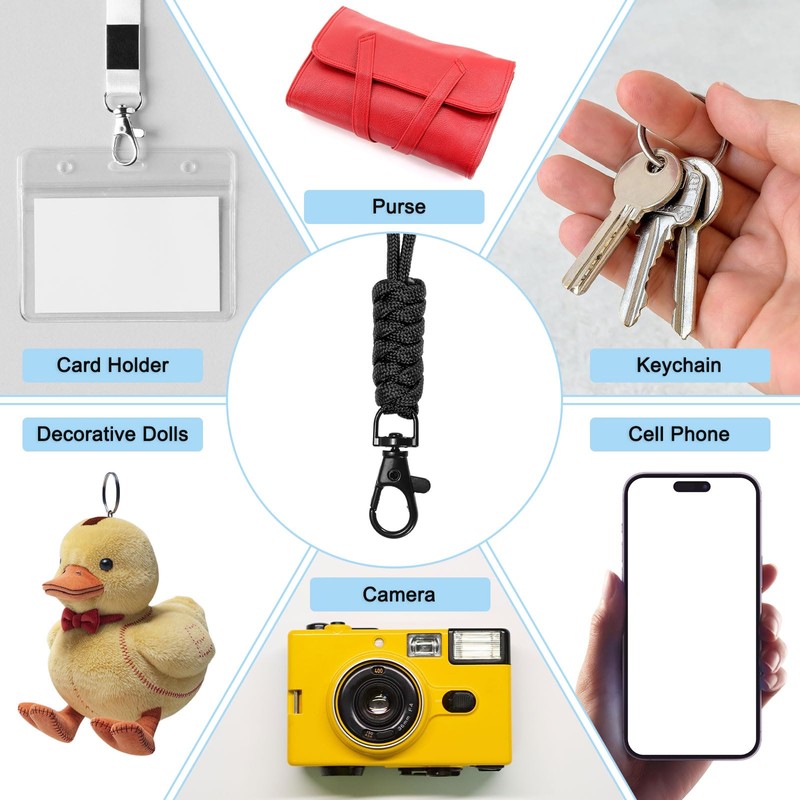 M METERXITY Neck Lanyard for ID Badge, Adjustable Keychain Long