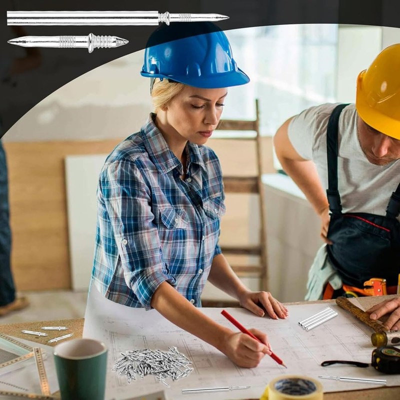 Snblzhef 400pcs Steel Nails, Double-Headed Nails, Seamless Nail with Double-Headed