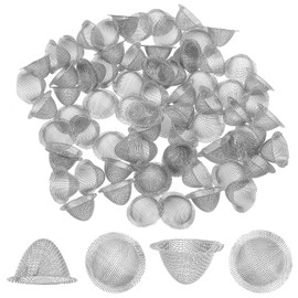 Tapered Screens Filter, 16mm Stainless Steel Pipe Screens Filter, Bowl Mesh Gauzes Filter, Reusable Mesh Bowl Screens, Metal Wire Mesh Filter (Adjustable Size) (70PCS)