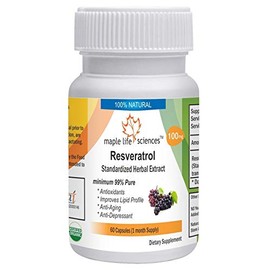 Resveratrol 98% Extract - 60 Vegan Capsules - Strong Antioxdant
