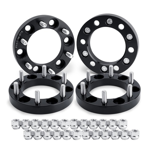 dynofit 6x5.5 Wheel Spacers for Toyota Tacoma,1989-2023 4Runner 1995-2023 Tacoma 2007-2023 FJ Cruiser, 2001-2007 Sequoia, 6x139.7 Wheel Spacers 1 inch Thick 108mm Hub Bore 12X1.5 Studs for 6 Lug Rim
