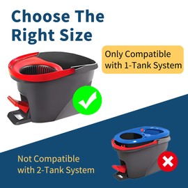 Bibikulala 5 Pack Spin Mop Head Refill for Vileda Mop Head, Mop-head Replacement for 1 Tank System