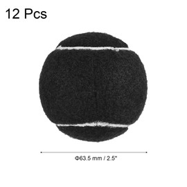 sourcing map Precut Walker Tennis Balls, 12Pcs - Tennis Balls for Chairs, Tennis Table Leg Covers, Felt Pad Glide Balls for Furniture Legs Floor Protection (Black)