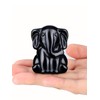 CrystalTears Black Obsidian Crystal Elephant Figurine Carved Healing Gemstone Elephant