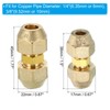 TA-VIGOR 2PCS Pipe Extension Joint Connector Set, Copper Pipe Coupling