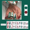 Vopintpy Christmas Press on Nails Long Square Fake Nails Elk