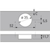 Hettich Sensys 8687 Wide Angle Hinge 165° - Zero Input,