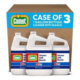 Comet Cleaner With Bleach, Liquid, One Gallon Bottle, 3/carton
