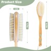 Bearona Body Brush with Exfoliating Mitt Set,Dual-Sided Long Handle with