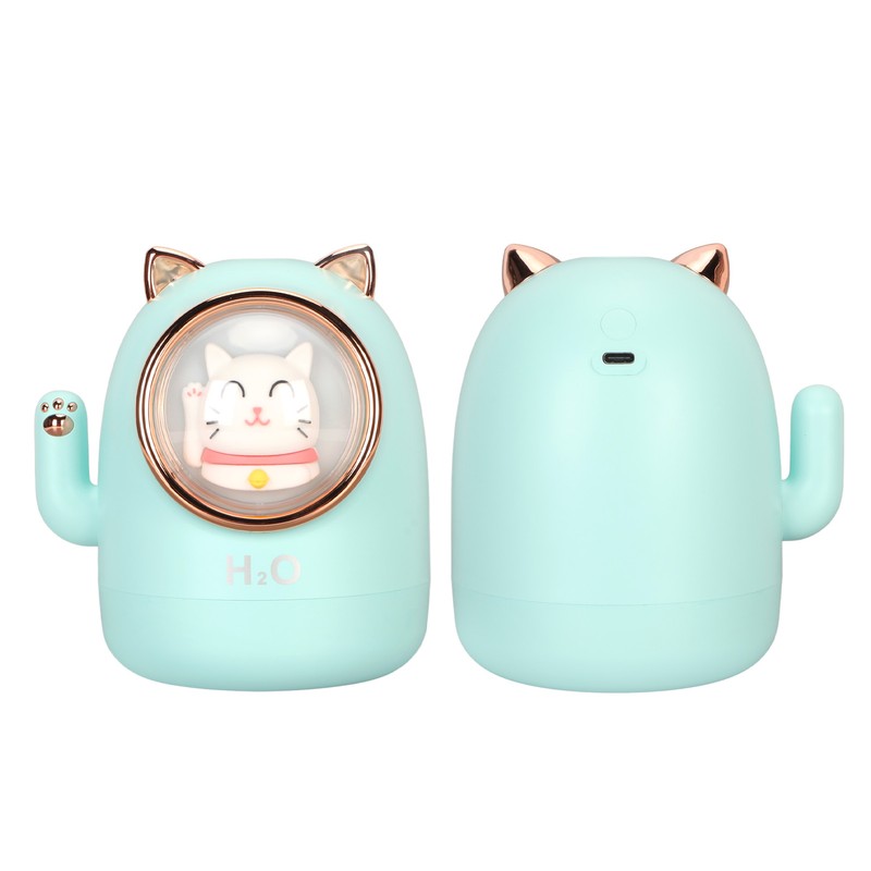 Humidifier Aroma Diffuser Cat Shape 400ml Capacity Timing Humidifier Home