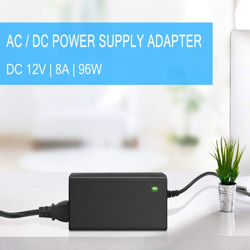 JOYLIT 12V 8A Power Supply Adapter, AC 110V-240V Convert to