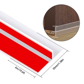 Ainiv T-Shaped Door Draft Stopper,1.37 in X 20 Ft Weather Stripping Door Seal Strip,Strong Adhesive Door Draft Stopper for Side of Door,Weather Stripping for Doors & Windows Gaps,Transparent