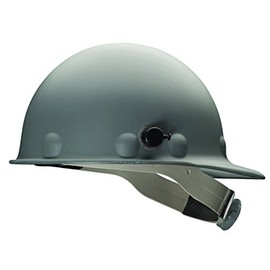 Fibre-Metal by Honeywell P2HNQRW09A000 Super Eight Fiber Glass Ratchet Cap Style Hard Hat with Quick-Lok, Grey, Medium