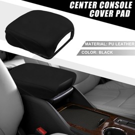 X AUTOHAUX Center Console Pad Waterproof Armrest Seat Box Cover Black for Land Rover Defender 90 110 2020 2021 2022