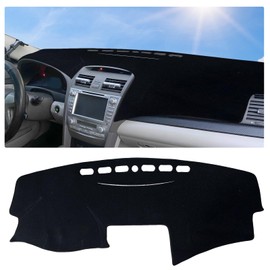 Dooyilets Car Dash Cover Mat Fit for 2007-2011 Toyota Camry, Dash Board Cover Pad Carpet, Dashboard Mat Non-Slip Pad Carpet Sunshield Protector Interior Accessories (Black)
