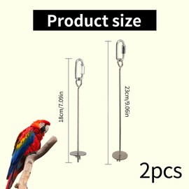 2 Stk Wellensittich Futterspender,Vogelspielzeug für Wellensittiche Spielzeug,Nymphensittich Spielzeug,Wellensittich Zubehör,Papageienspielzeug,Vogelkäfig Zubehör,Edelstahl Futterspender für Papageien