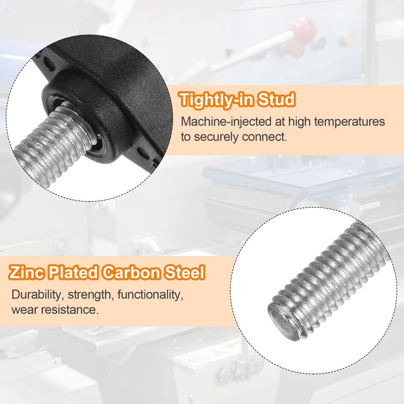 sourcing map 8pcs Tee Wing Knobs M8 x 75mm Metric