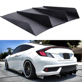 JMTBNO Rear Diffuser Bumper 4 Fins Spoiler Splitter Lip Black 22"x 20" Compatible with Honda Accord