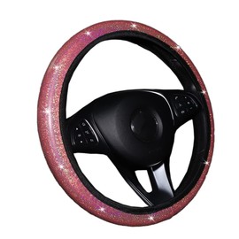 Duories Steering Wheel Cover Glitter, Bling Steering Wheel Cover Shiny Colourful Car Steering Wheel Cover Steering Wheel Cover Steering Wheel Protector Car Decoration Accessories for Women Ladies