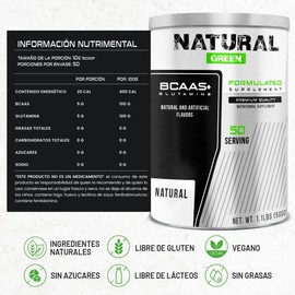 Bcaas  Glutamina Aminoácidos Green 500g Sabores