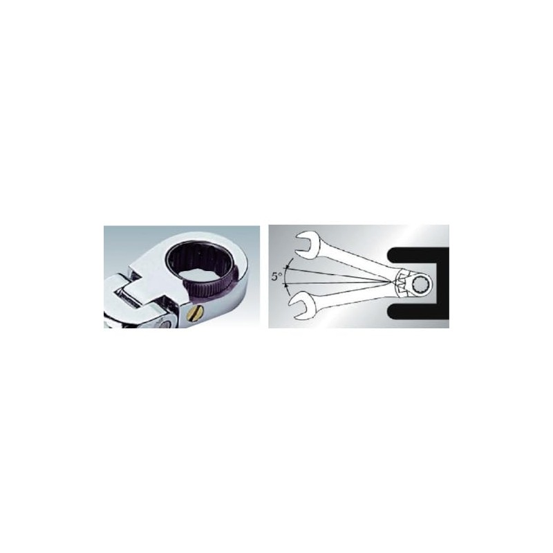 TRUSCO TGR-C13F Gear Wrench Combination Flexible Combination Dimensions 5.1 x