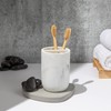 Essentra Home White Marble Toothbrush Holder | Small Toothbrush &