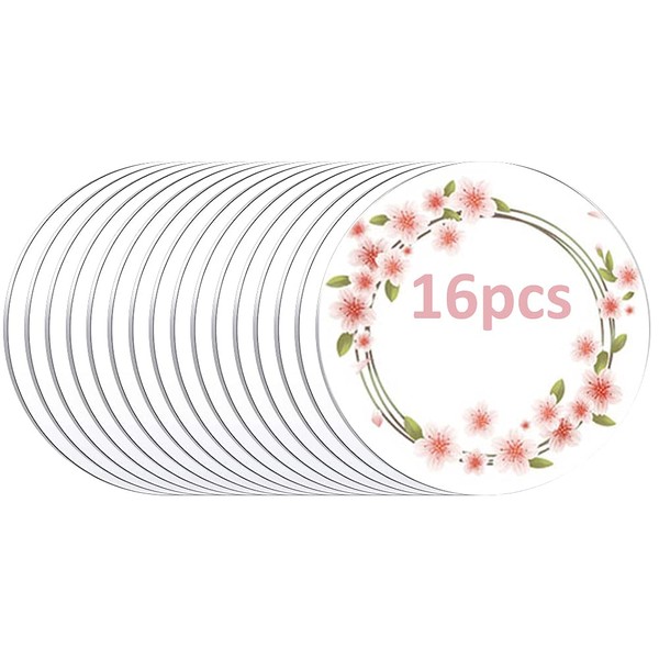 16 Pcs Acrylic Sheets,10cm Round Acrylic Disc,0.2cm Thick Circle Acrylic