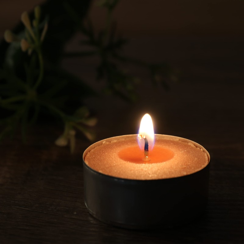 40 Stück Duftkerzen Teelichter Vanille Duft, Creme Duftteelichter Vanille