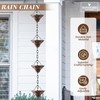 HANAYARD Rain Chain Gutter Downspout Antique Copper Rain Chains for