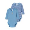 Schiesser Boys' 2 Pack Bodysuits Long Sleeve Organic Cotton -