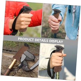 Toddmomy Walking Stick Handle Grip - 2pcs Cane Handle Grip Replacement Nonslip Trekking Poles Handle Hiking Pole Grip Replacement Ski Stick Handle Grip