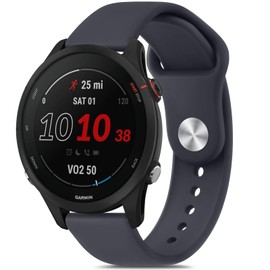 Vancle Bands for Garmin Forerunner 255/265 Watch Band, Soft Silicone Sport Replacement Strap for Vivoactive 4/Venu 3/Venu 2 Smartwatch (Midnight)