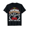 T-Shirt with German Text "Achtung seine Majestät der Opa Vatertag"