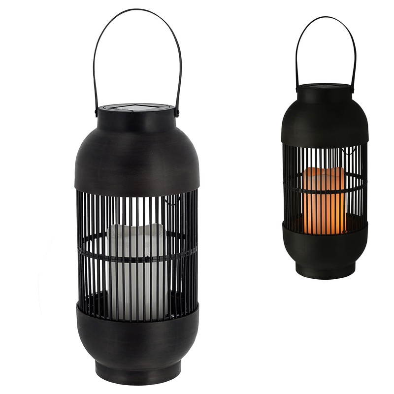 Solar Lantern Handle 15 x 33 cm Plastic Black 12