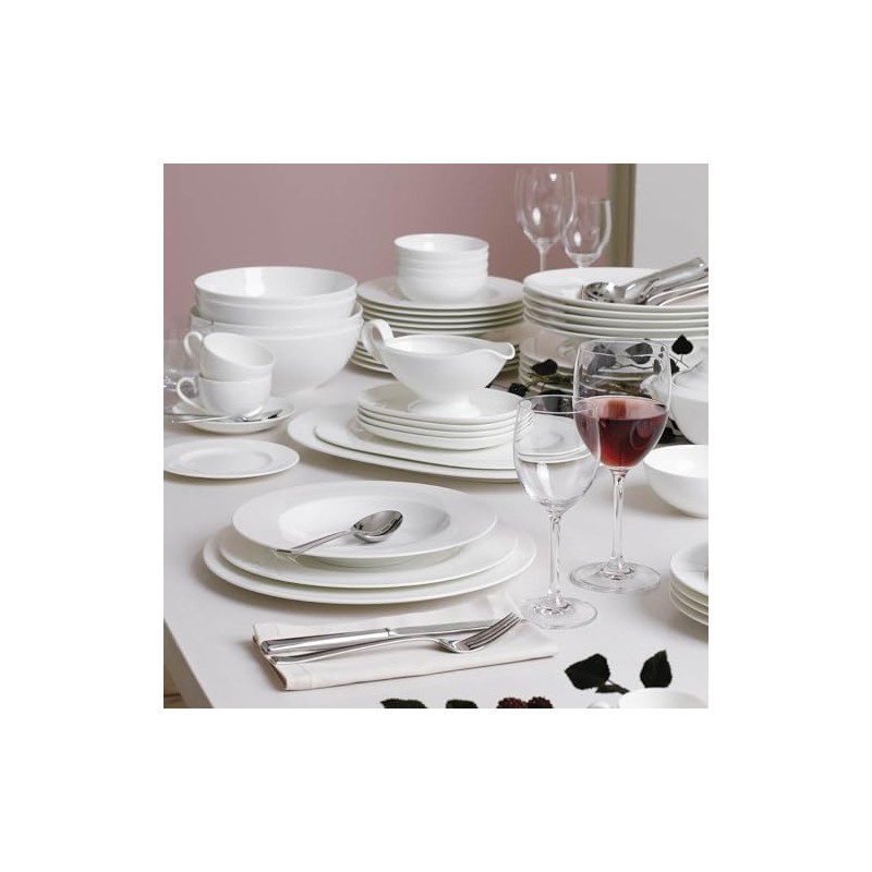 Villeroy & Boch Royal Serviertablett, Premium Bone Porzellan, Weiß