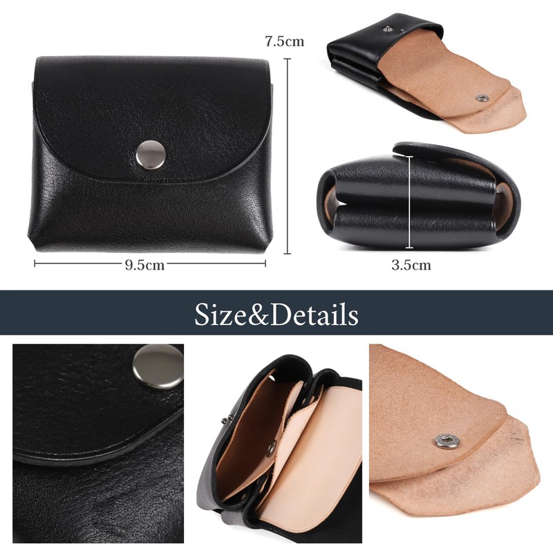 NewStep Women's Cowhide Leather Mini Wallet That Won't Bend, red