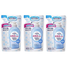 Biore u Moisturizing Milk for Bath Use, Fragrance-free, Refill, 8.5 fl oz (250 ml) x 3 Packs